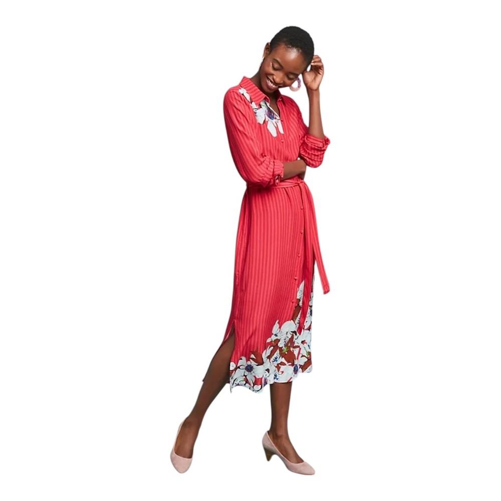 BL^NK LONDON Anthropologie Cudley Floral Shirtdress